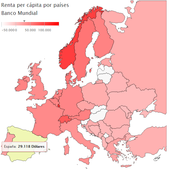 Mapa cromático renta Europa